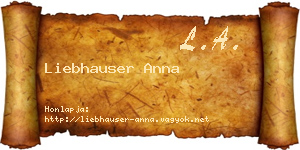 Liebhauser Anna névjegykártya
