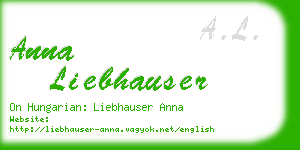 anna liebhauser business card